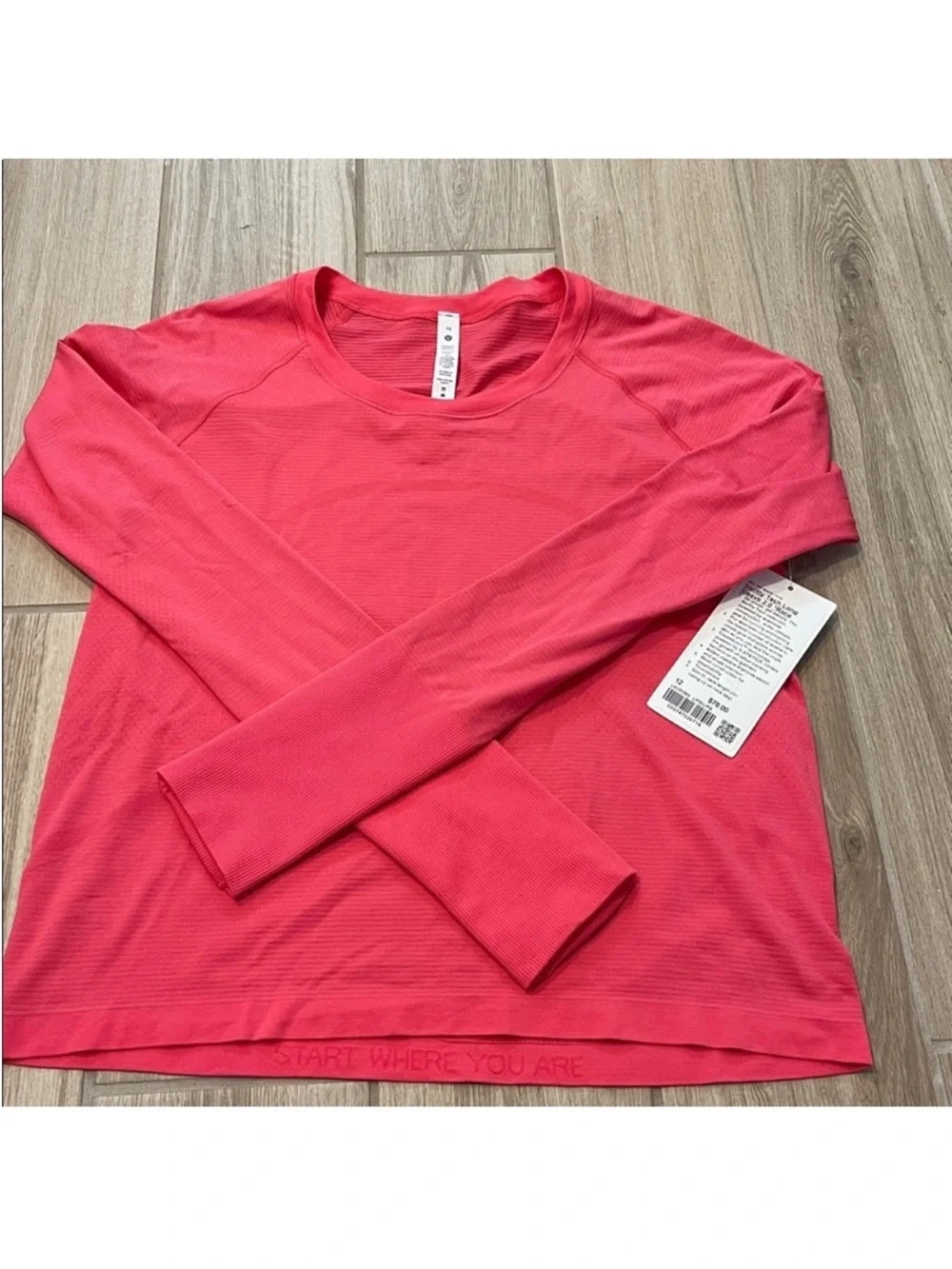 NWT Lululemon Swiftly Tech Long Sleeve Shirt 2.0 *Race Length Lip Gloss Sz 12